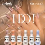 Andreia Professional Gel Polish Gellak - I Do! - ID6 Hemelblauw met zilveren glitters. 10.5ml