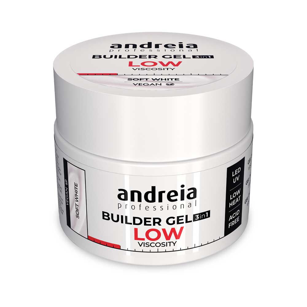 Andreia Professional Builder Gel 3 in 1 - Faible Viscosité Blanc doux 44g
