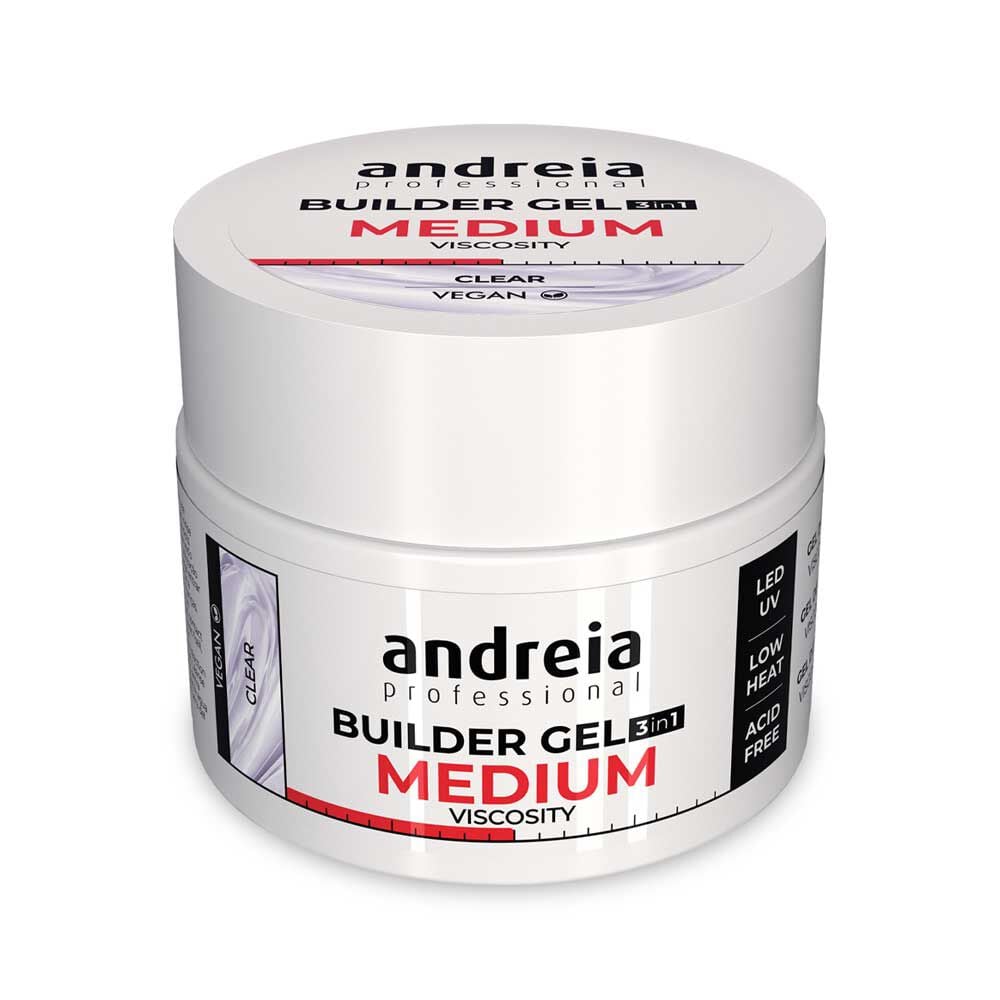 Andreia Professional Builder Gel 3 in 1 - Moyenne Viscosité - Transparent 44g