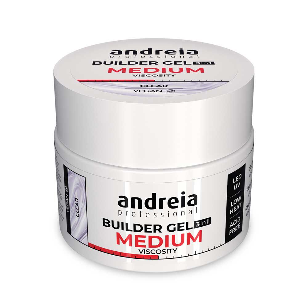 Andreia Professional Builder Gel 3 in 1 - Moyenne Viscosité - Transparent 44g Andreia Professional Builder Gel 3 in 1 - Moyenne Viscosité - Transparent 44g