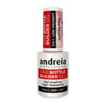 Andreia Professional One Bottle Builder Gel 3 In 1 - Gel de Construction 3 en 1 Faible Viscosit&eacute; - Rose paillet&eacute; 14ml