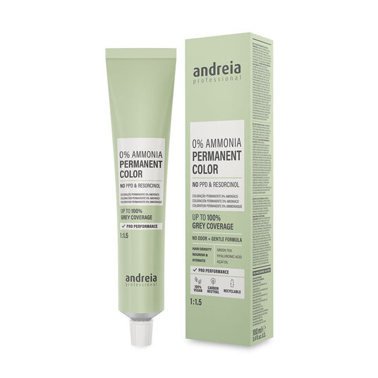 Andreia Professional 0% Ammoniaque Coloration Permanente - 4 Ch&acirc;tain Moyen Naturel 100ML