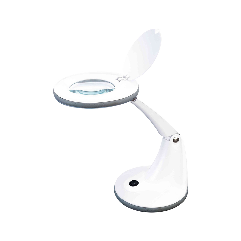 Sibel Lampe-loupe de Table à LED D5 Blanc