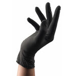 Clean All Gants Jetables en Latex Noirs M 100pcs