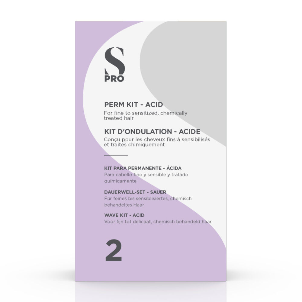 S-PRO Kit d'Ondulation Acide 2 Cheveux Sensibilisés