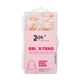 2AM London Soft Gel Tips - Short Oval Sheer 120 PK