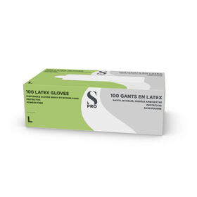 S-PRO Gants en Latex Powderfree L 100pcs