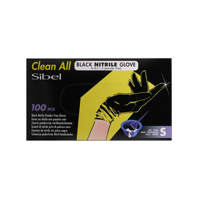 Clean All Nitrile Handschoenen S Zwart x100