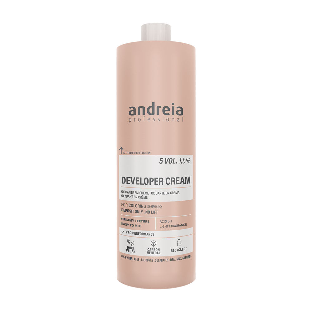 Andreia Professional Developer Cream - Vegan Waterstofperoxide 5V 1,5% 1L Andreia Professional Developer Cream - Vegan Waterstofperoxide 5V 1,5% 1L