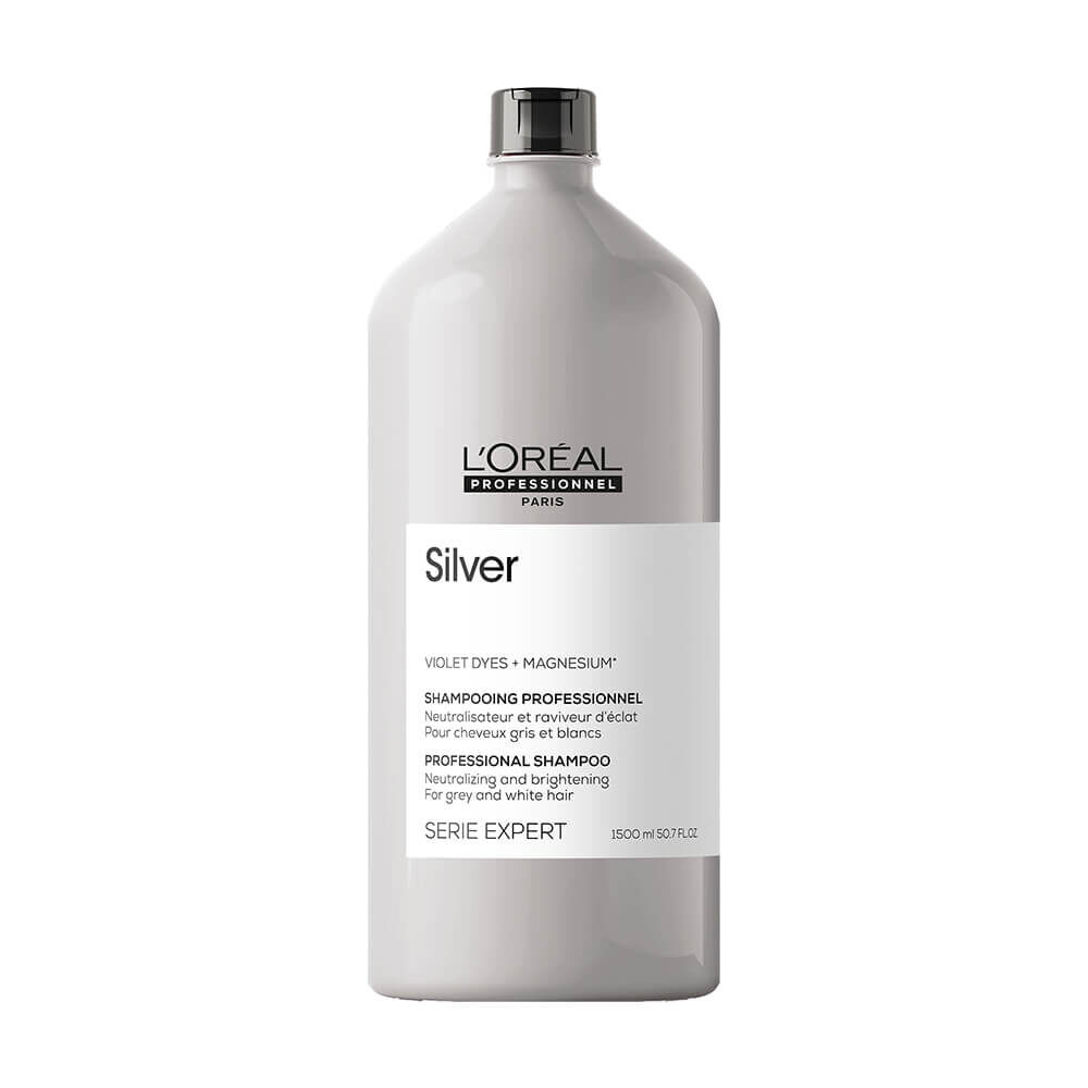 L'Oréal Professionnel Série Expert Silver Shampoo voor grijs, wit lichtblond 1500ml | Professionele Pro-Duo-producten