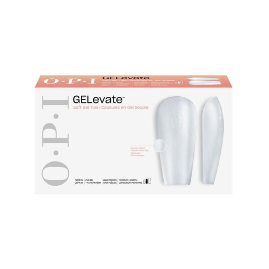 OPI Gelevate Full Cover Tip - Medium coffin - Transparant