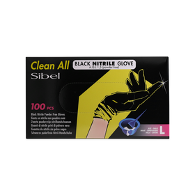 Clean All Nitrile Handschoenen L Zwart x100