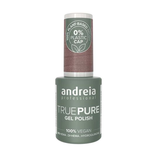 Andreia Professional True Pure Vernis gel sans Hema - T42 Taupe avec paillettes dor&eacute; 10.5ml