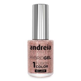 Andreia Professional Hybrid-Fusion Color Gel Vernis à ongles- I Do!-ID1 Rose avec des paillettes argentées et dorées. 10.5ml