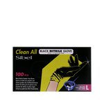 Clean All Gants Noirs en Nitrile L x100