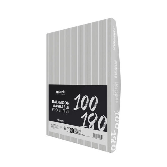 Andreia Professional Halfmoon Washable Pro Buffer 100/180 10 pi&egrave;ces