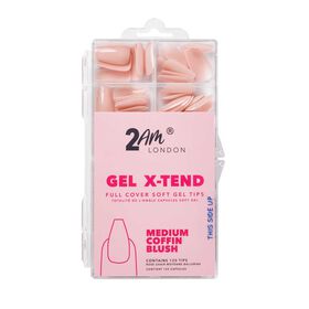 2AM London Soft Gel Tips - Medium Coffin Blush 120 PK