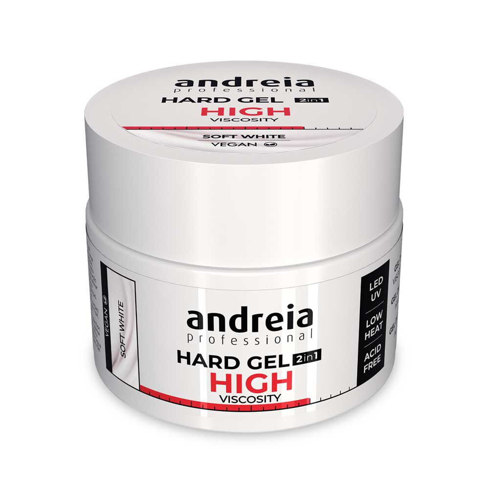 Andreia Professional Hard Gel 2 in 1 - Hoge Viscositeit Zacht wit 44g