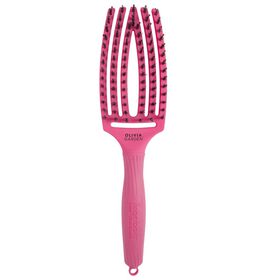 Olivia Garden Fingerbrush Iconique Sanglier et Nylon Rose Vif