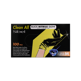 Clean All Nitrile Handschoenen M Zwart x100