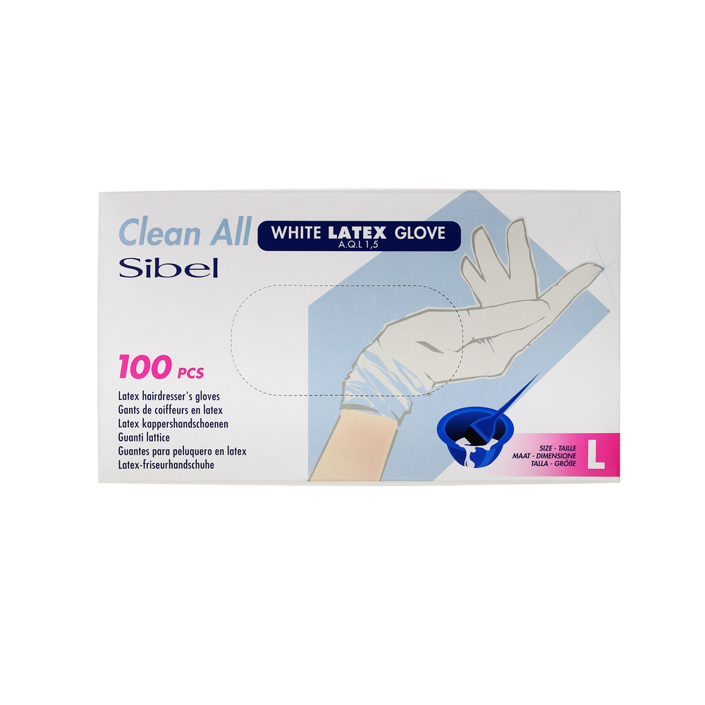 Clean All Gants en Latex Blancs L x100