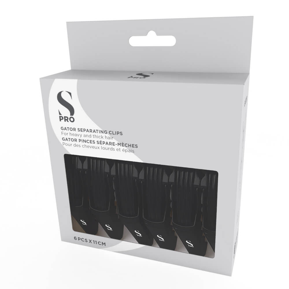 S-PRO Strong Scheidingsklemmen 11cm Zwart 6Stk. S-PRO Strong Scheidingsklemmen 11cm Zwart 6Stk.