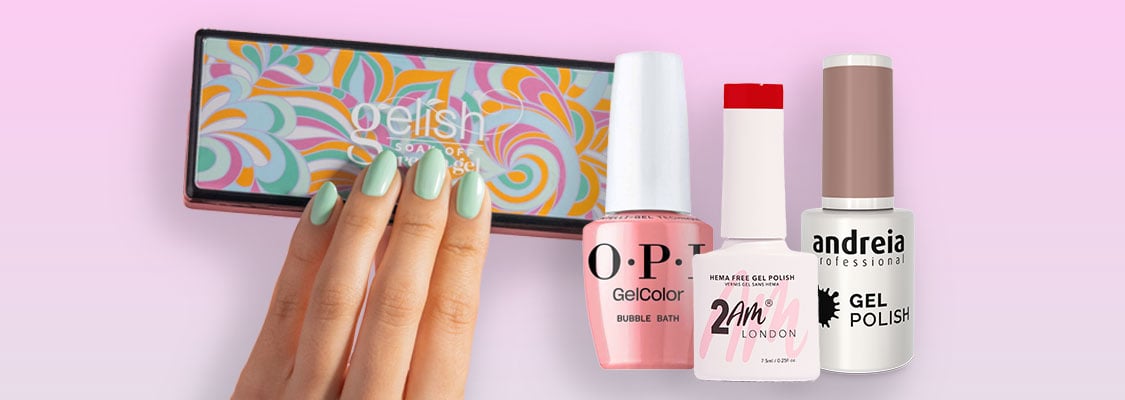 Selectie van professionele gellakmerken verkrijgbaar bij Pro Duo, waaronder Gelish, OPI, 2AM London en Andreia Professional, met TPO-vrije nagelproducten. Selectie van professionele gellakmerken verkrijgbaar bij Pro Duo, waaronder Gelish, OPI, 2AM London en Andreia Professional, met TPO-vrije nagelproducten.
