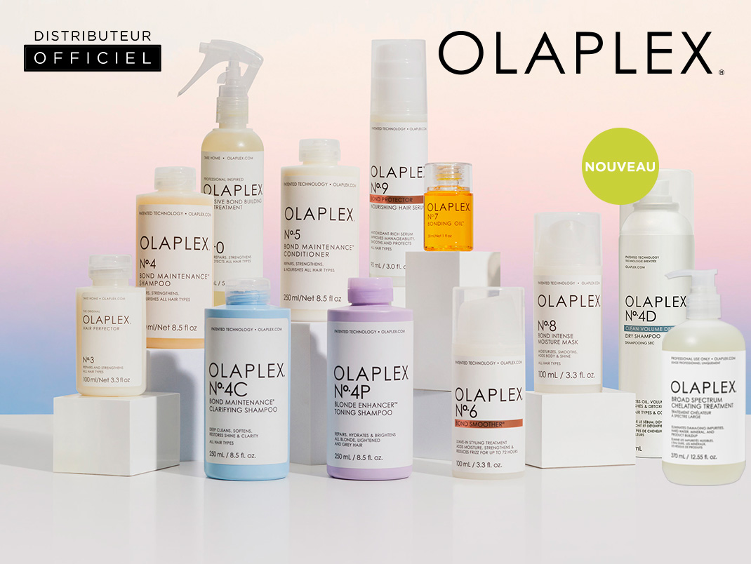 Découvrez OLAPLEX !   Répare vos cheveux de l'intérieur. Des cheveux bouclés aux cheveux lisses, OLAPLEX est adapté et efficace pour tous les types de cheveux.