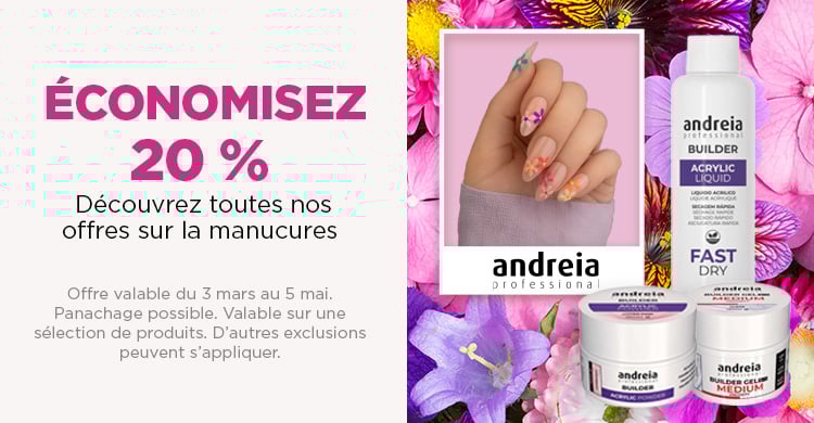 Offres sur les ongles Andreia Professional: -20 %