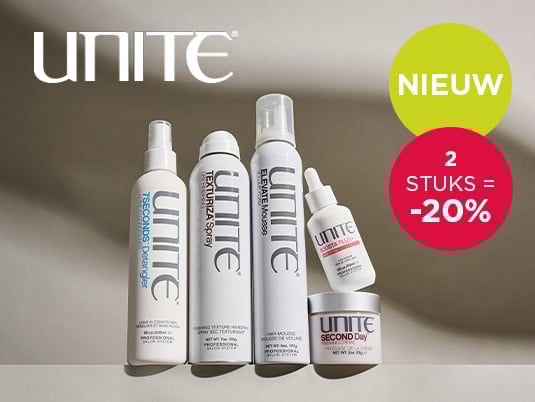UNITE Vertrouwd door stylisten, geliefd door iedereen. UNITE Vertrouwd door stylisten, geliefd door iedereen.