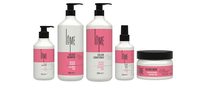 Groepsafbeelding van L&ocirc;m&eacute; Paris Colour Care flessen