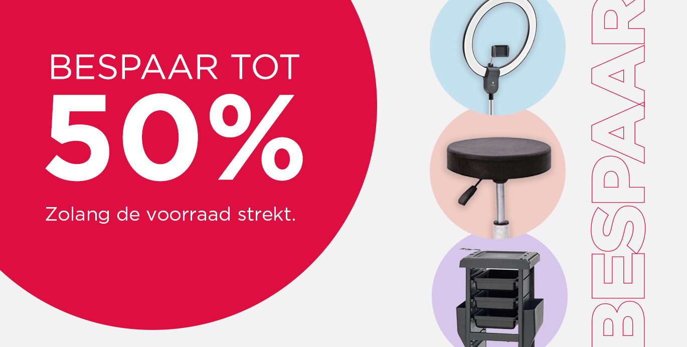 Salonuitrusting: tot -50%